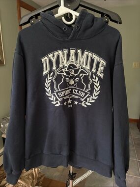Dynamite Navy Graphic Pullover Hoodie